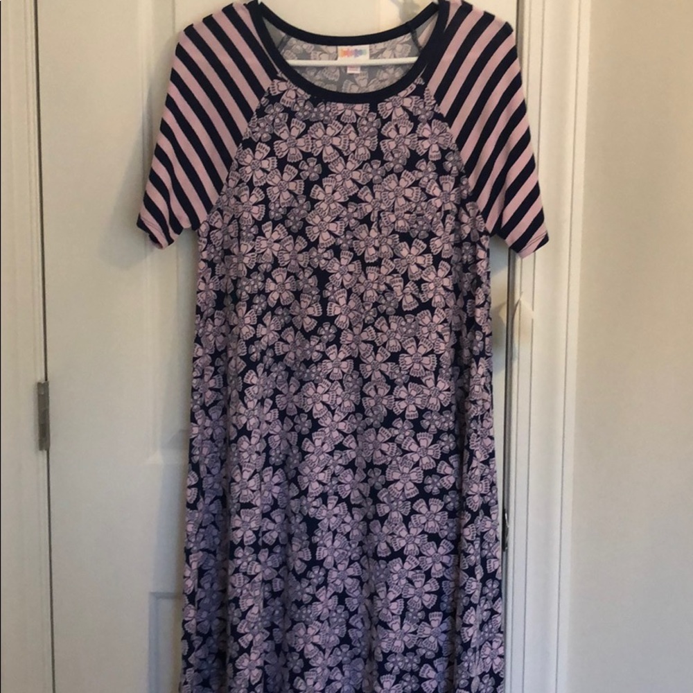 LLR S Carly dress (pink/navy)